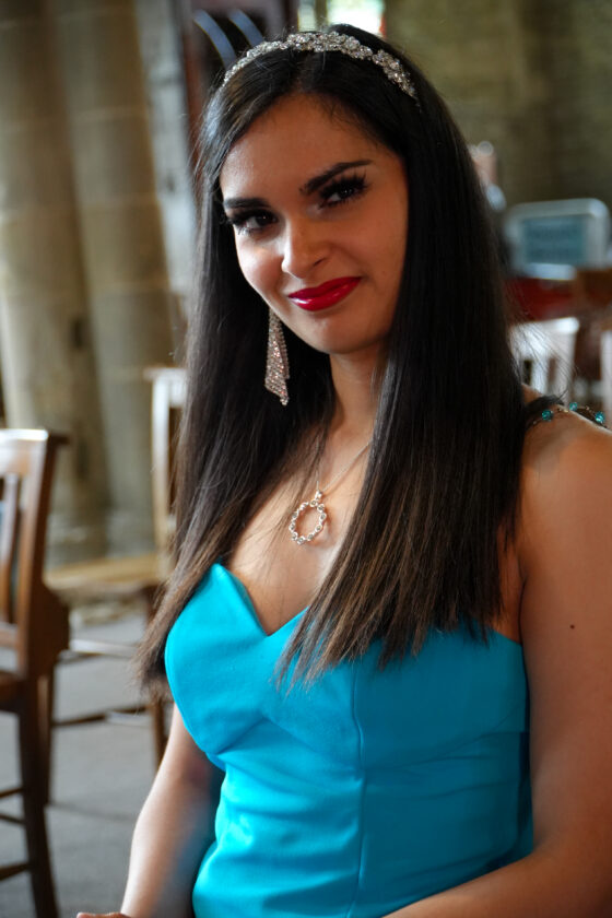 gabriella portrait blue dress