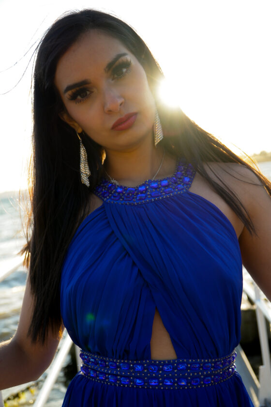 gabriella portrait blue dress