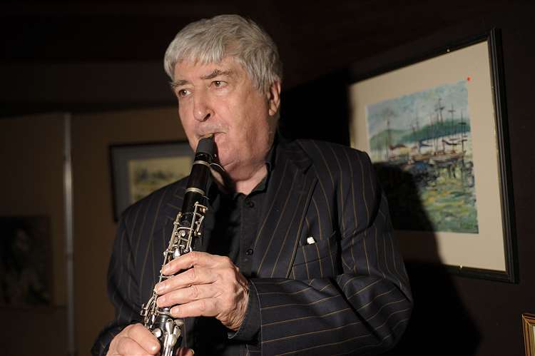 Saxophonist Tony Coe playing clarinet