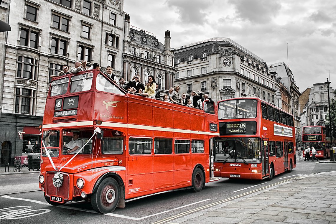 London Bus Wedding